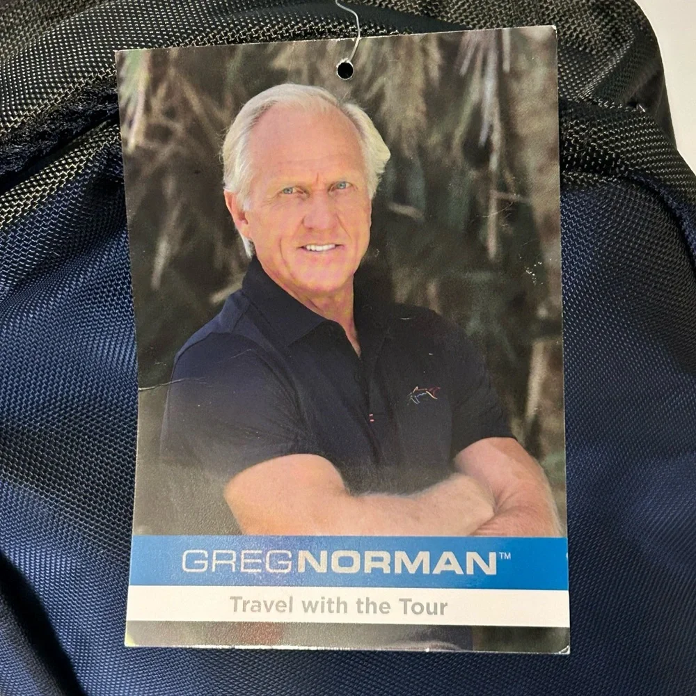 Greg Norman Collection Black Men's Travel Golf Shoe Bag with Shoulder Strap NEW